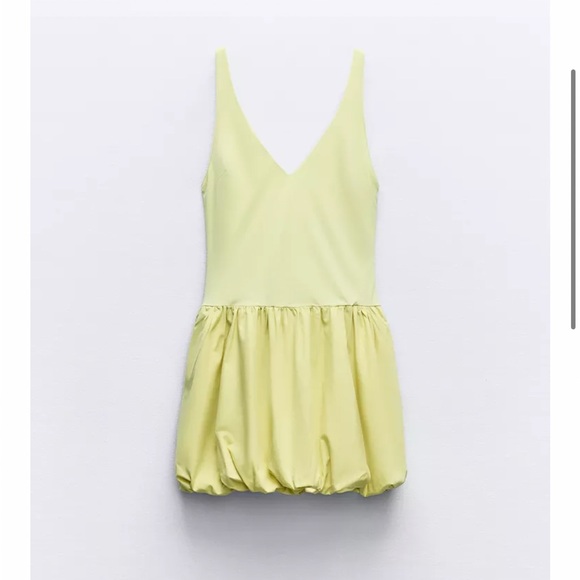 Zara Yellow Mini Dress - Picture 1 of 6